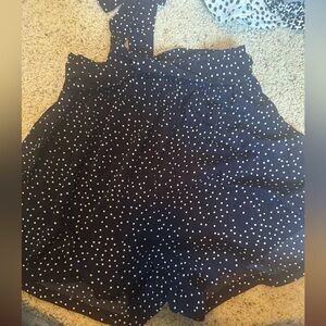 SHEIN Navy and White Polka Dot High Waist Shorts